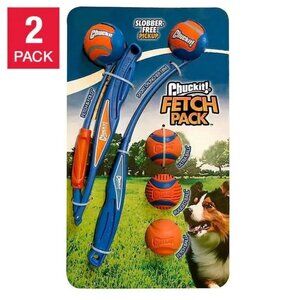 Chuckit! Ball Launcher Dog Fetch Pack ~ 7-piece Set (2 launchers & 5 balls)